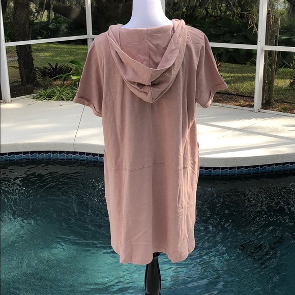 💗Comfy Casual Mauve Slub Knit Pocket Hoodie. SML - Picture 5 of 7